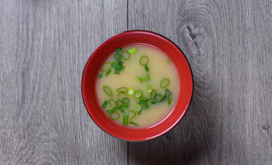 Miso soup with green onion