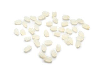 Rice on white background