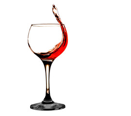 Red wine in glass