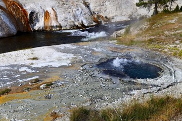 Spring Pool, Upper Geyser Basin, Yellowstone National Park, Wyoming, USA