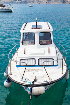 Private boat on the adriatic sea