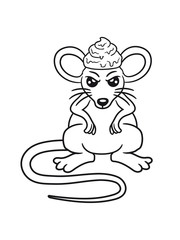 kacke scheiße kot haufen häufchen kopf maus süß niedlich klein nager hamster comic cartoon clipart