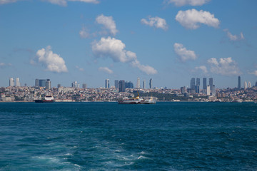 skyscraper in istanbul view from sea