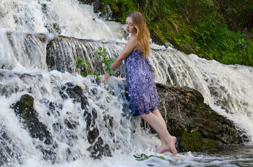 the girl in the waterfall