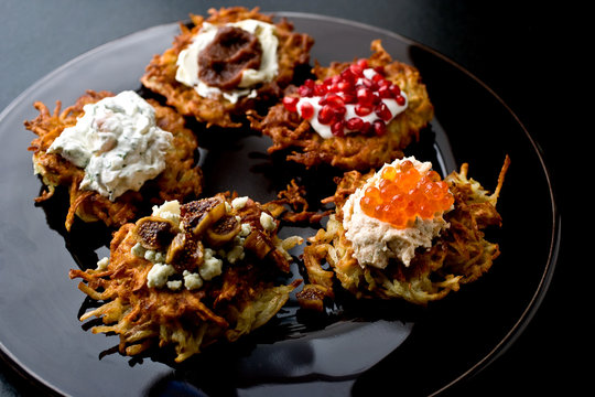 Traditional Hanukkah latkes