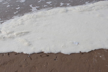 바다모래사장 파도