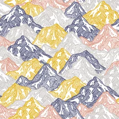 Printed roller blinds Mountains Mountains seamless pattern. Fun mountains kid wallpaper. 