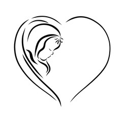 cute sleeping newborn baby in the heart