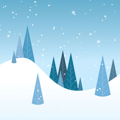 winter christmas background vector illustration