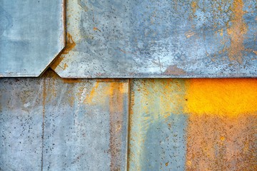 Heavy steel plates, surface close up.