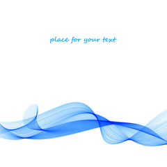 Abstract vector background, blue waved lines for brochure, website, flyer design.
