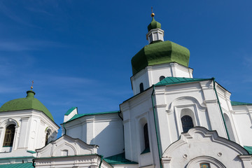 Church of St. Nicholas the Pristisk in the historical neighbourhood Podil in Kiev, Ukraine