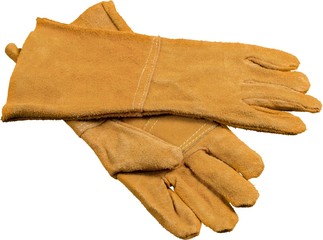 Yellow Winter Gloves - Isolated
