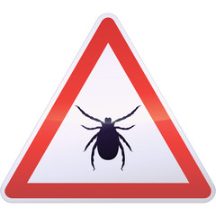 Panneau de danger tique