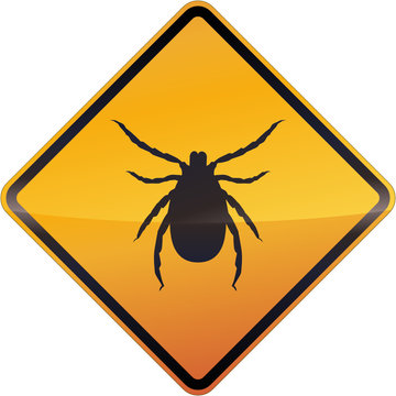 Panneau de danger tique