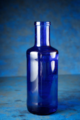 Blue glass bottle