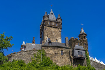 Reichsburg castle in Cochem city Germany in summertime