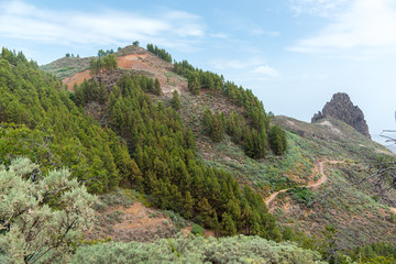 Fototapeta na wymiar Blick vom Aussichtspunkt Mirador Caldera Los Marteles in Richtung Norden