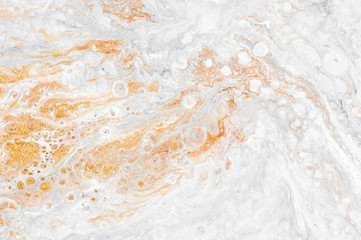 Hand-painted white marble texture with golden stains