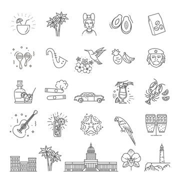 Cuba icon set