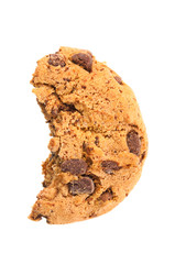 Half sweet cookies close up on white background