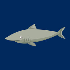 sea animals of simple color illustrations