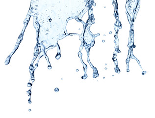 Fototapeta na wymiar water splash drop blue liquid bubble
