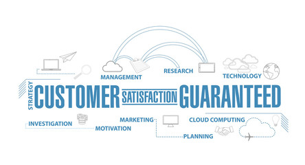 Customer Satisfaction guaranteed diagram plan concept