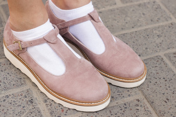 Shoes and white socks.