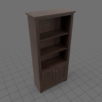Tall wooden shelf unit