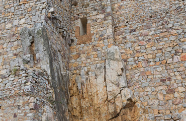Muro de piedra natural