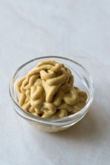 Mustard Sauce in Small Glass Bowl.