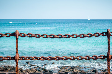 Obraz premium A beautiful view of sea from Lanzarote, Spain