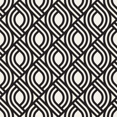 Vector seamless subtle lattice pattern. Modern stylish texture with monochrome trellis. Repeating geometric grid.