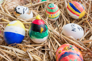 Painted Easter eggs.