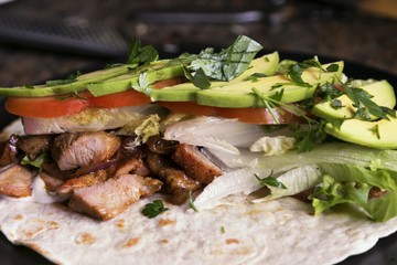 Tortilla ingredients.