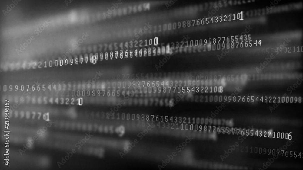 Poster Binary code abstract technology background. Big data. Coding or hacker concept. Binary code. Computer techologies.