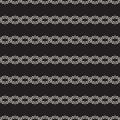 Vector seamless pattern. Modern stylish abstract texture. Repeating wavy geometric tiles..