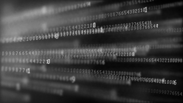 Binary code abstract technology background. Big data. Coding or hacker concept. Binary code. Computer techologies.