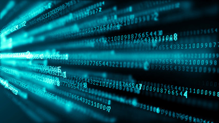 Binary code abstract technology background. Big data. Coding or hacker concept. Binary code....