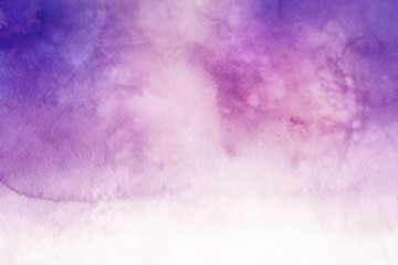 Colorful watercolor ombre leaks and splashes texture on white watercolor paper background. Natural organic shapes and design. © artistmef