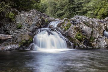 Fototapeta na wymiar Sunset Falls, OR Waterfalls