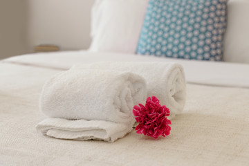 Closeup of towels