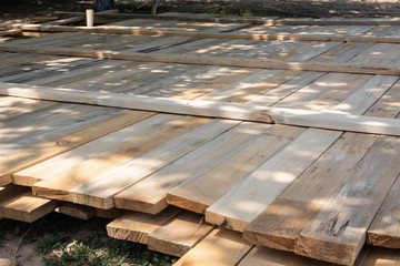 Wooden formwork concrete strip foundation for A-frame type house