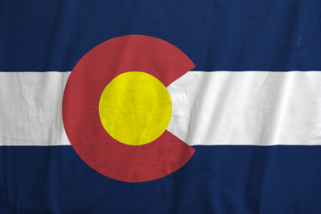 Flag of Colorado, USA waving.