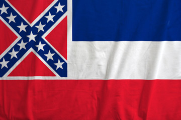 Flag of Missisipi, USA waving.