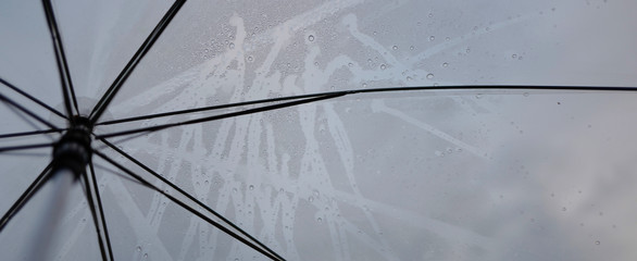 bannière parapluie transparent