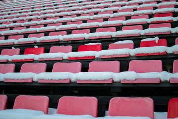 chairs in the stadium, football stadium