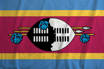 Flag of Swaziland waving.