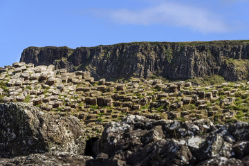 Natural Basalt Columns at Giants Causeway, Northern Ireland